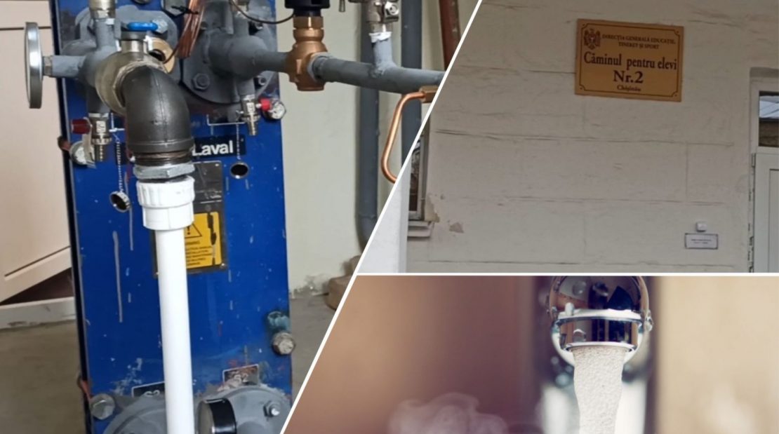  Două cămine pentru elevi din sectorul Buiucani, conectate la apă caldă