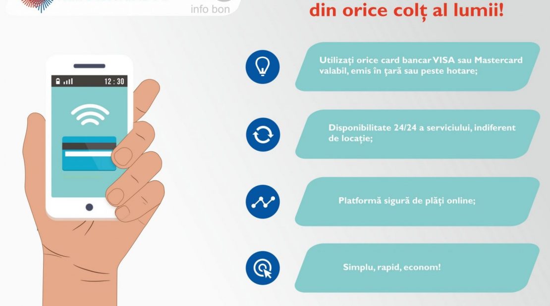  O nouă modalitate de plată online a facturii Infobon